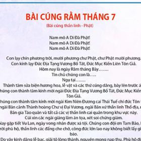 bài cúng thần linh rằm tháng bảy